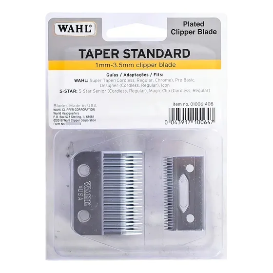 Lâmina Wahl Standard 1006-045 Pro Basic, Taper, Launch Cor Prateado