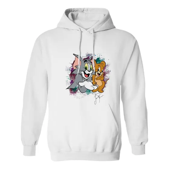 Sudadera Con Gorro Tom Y Jerry Pintura Colores