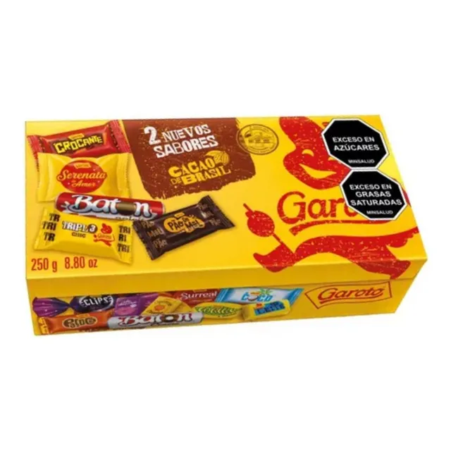 Chocolate Garoto Brasileño Surtido 16 Sabores - Caja Regalo
