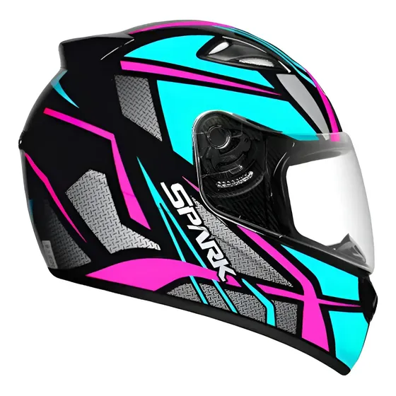 Novo Capacete Feminino Ebf New Spark Spider Preto Tifany — foto 2