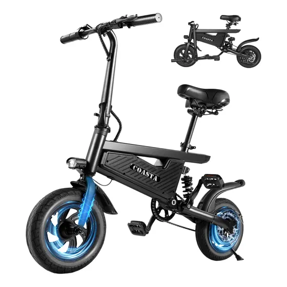 Bicicleta Eléctrica 48v/10.4ah 500w 35km/h Bici Electrica Negro