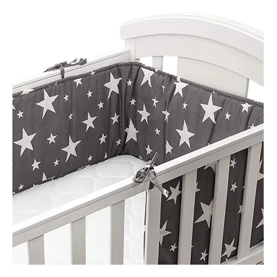 Protector Cuna Bumper De Algodón Acolchado 200 Cm X 30 Cm