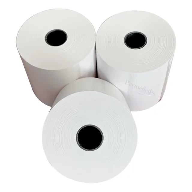 Rollo Papel Termico 57x60 Caja Con 100 Rollos 58mm Color Blanco