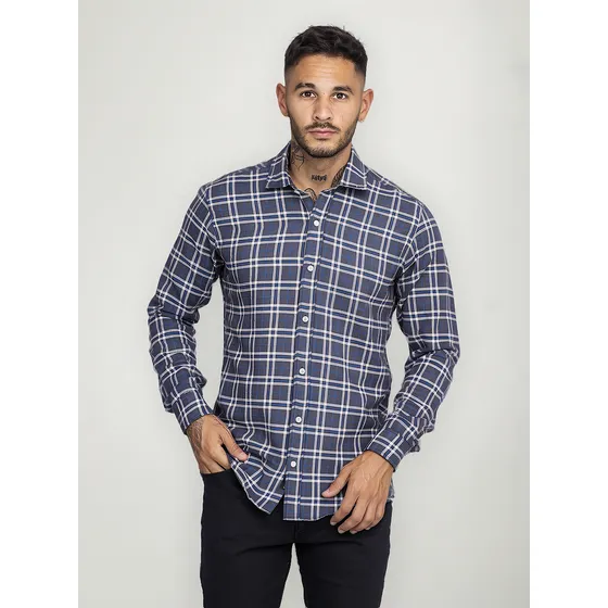 Camisa Tukson Trueno Hombre Negro Slim.