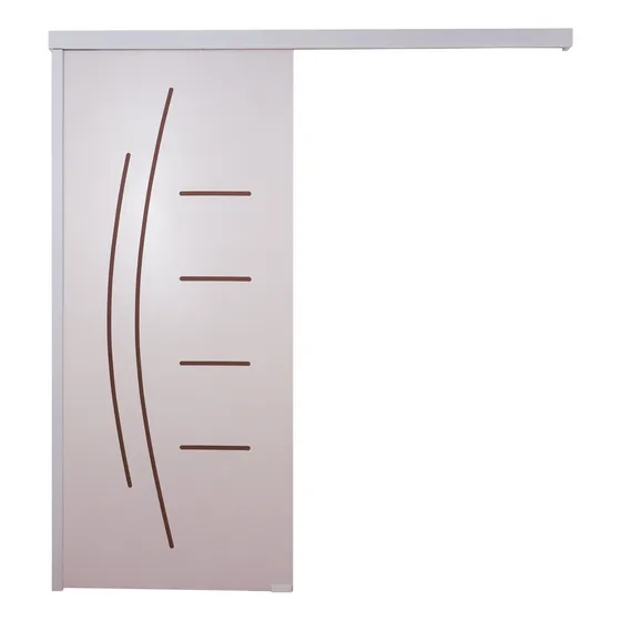 Porta De Correr Branco Prime 210x70 Smille Completa