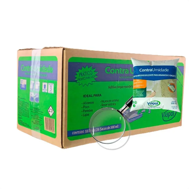 Aditivo Impede Umidade Em Parede Muro Piscina - 36 Un -500ml