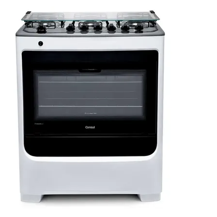 Fogão Consul Cfs6nab Com Porta Com Visor - Branco 127/220v