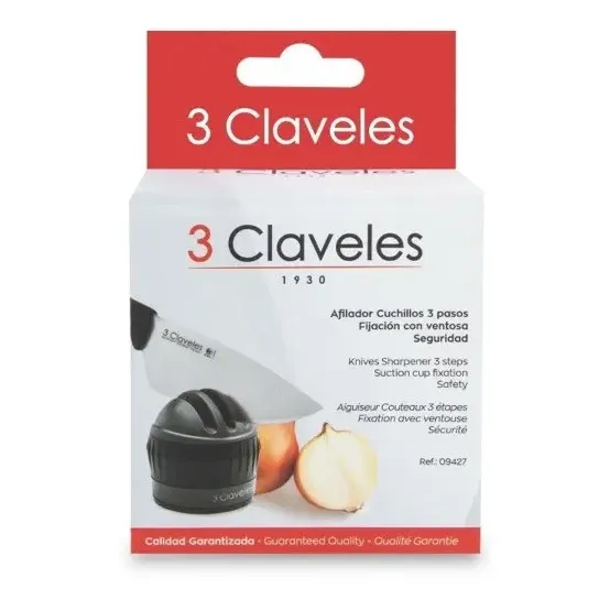 Afilador De Cuchillo Tres Claveles Fijación Co Ventosa #9427 | Cuotas sin interés