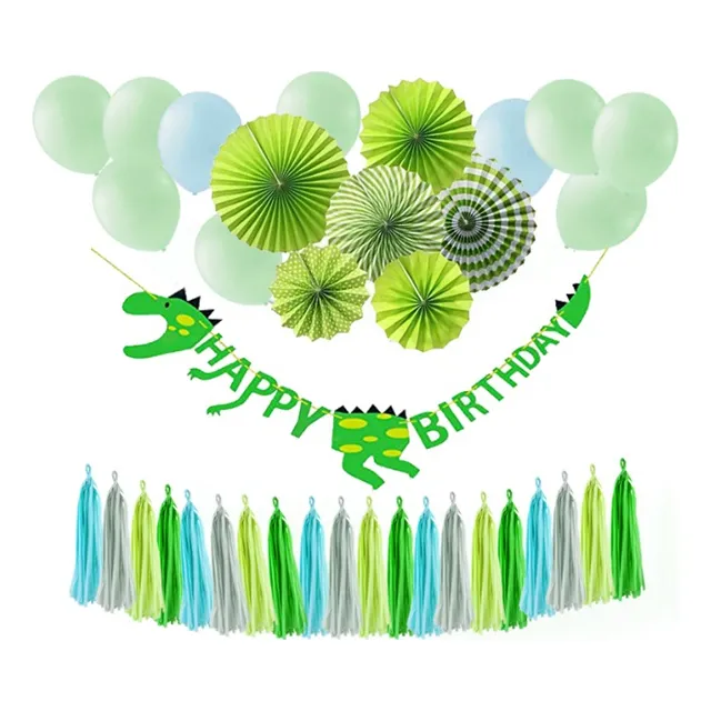 Banner De Happy Birthday De Dinosaurio Pack Completo