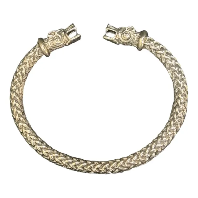 Brazalete Vikingo Ornamento En Bronce Macizo 30 Gr Art 1566