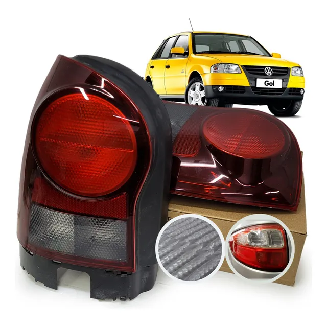 Par Lanterna Traseira Gol G4 Power 2006/12 Rallye Titan Fume