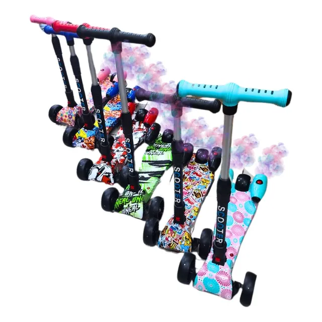 Monopatín Con Humo Scooter Luces Led Música Niños Niñas