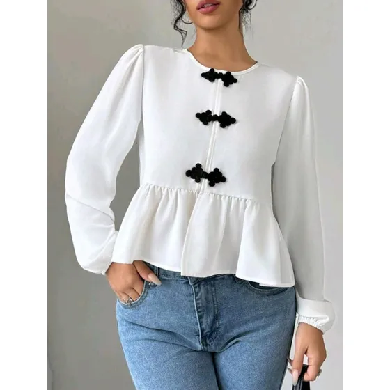 Blusa, Camisa De Vestir De Dama Shein