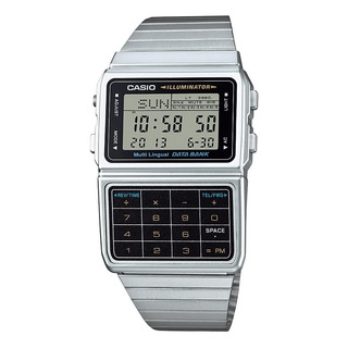 Relógio Masculino Casio Silver Tone 25 Memory Calculator Dat Relógio Masculino Casio Silver Tone 25 Memory Calculator Dat