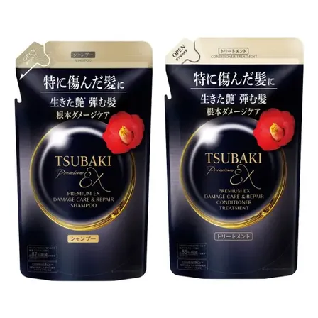 Kit Shampoo 300ml + Condicionador 300ml Ex Damage Refil Tsubaki
