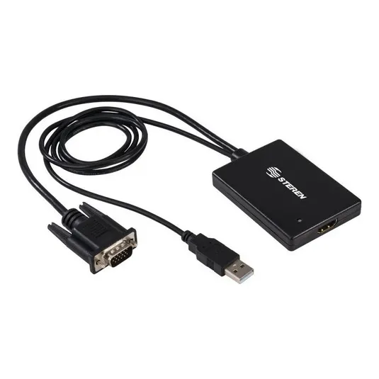 Adaptador Vga A Hdmi Con Audio Usb Compacto Y Ligero 208-153