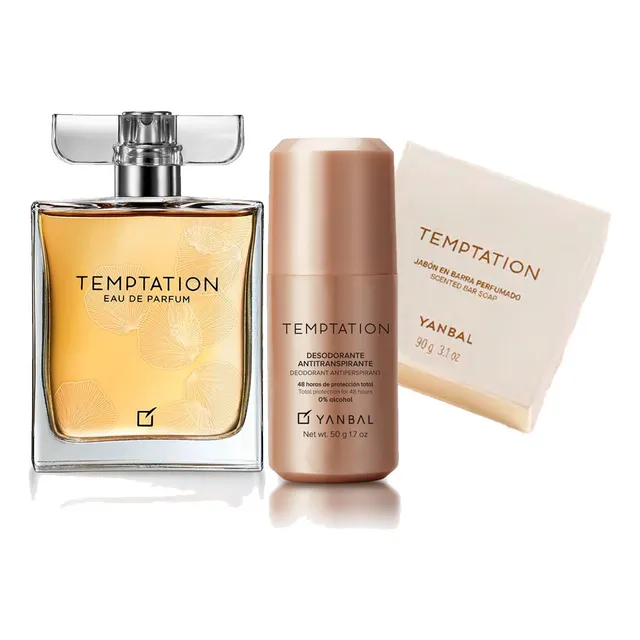 Temptation Perfume De Mujer Con Deo Y Jabon Barra Yanbal
