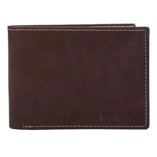 Steve Madden Cartera De Piel Para Hombre Color Marrón