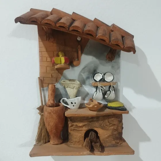 Casa Fachada Artesanal Para Pared Artesania Venezolana