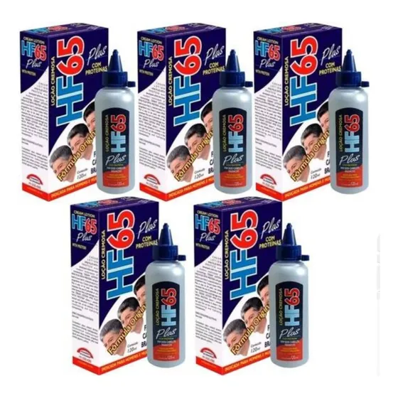 5 Loções Cremosa Hf 65 Plus 120ml (cada)