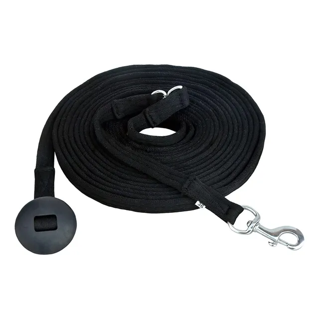 Caballo Largo Algodon Suave Lunge Line Negro 98j01