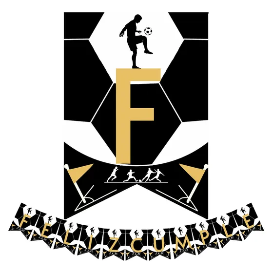 Banderín Feliz Cumple Tematica Futbol