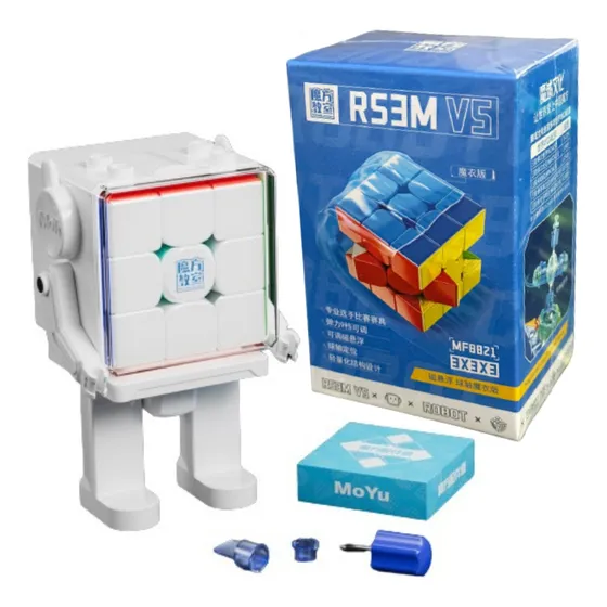 Cubo Mágico 3x3x3 Moyu Rs3m V5 Maglev Ballcore Uv +robô