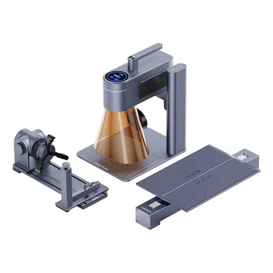Laserpeck 220v Rotary Laser Engraver Cutter With Sliding Ext
