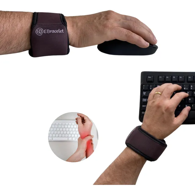Par Apoio Pulso Teclado Mouse Bracelete Ergonômico Ebracelet