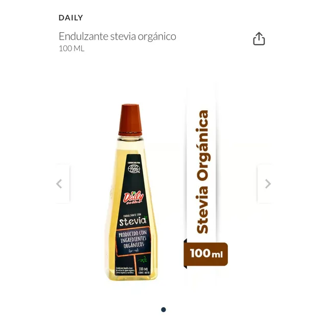 Stevia Organica Importada De 100ml Y 180ml