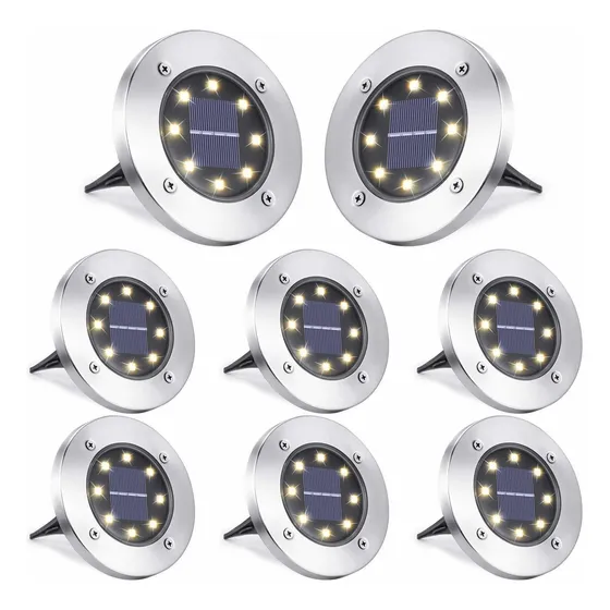 Lyhope Luz Solar Tierra Para Exteriores,luz Led Disco 8