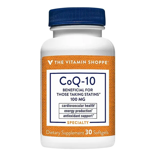 Coq10 100 Mg The Vitamin Shoppe 30 Cápsulas Blandas Sin Sabor
