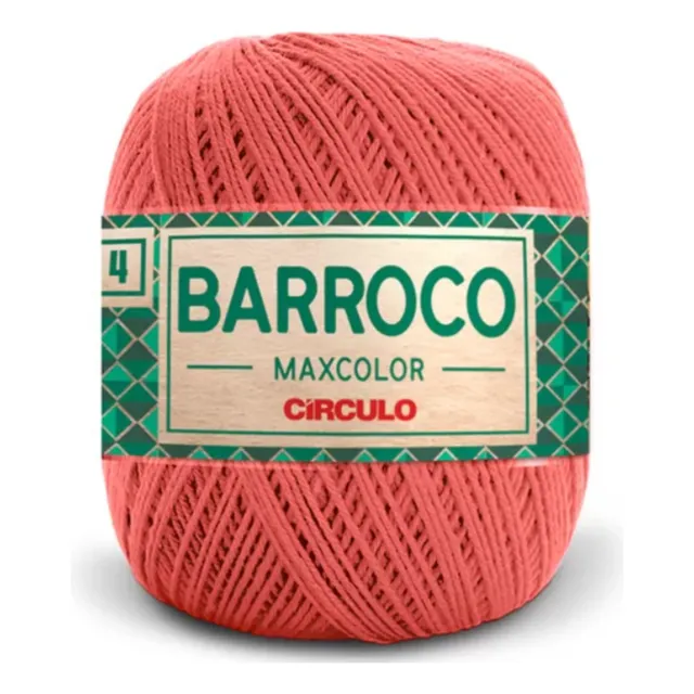 1 Barbante Barroco Fio 4 Circulo 200g 338m Croche Artesanato