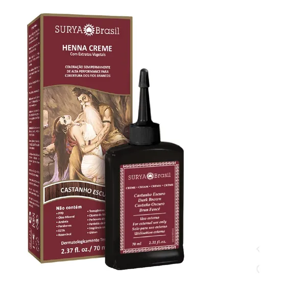 Henna Crema Surya Brasil Castaño Oscuro