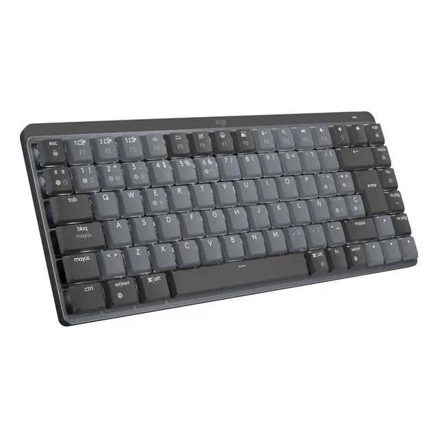 Teclado gamer bluetooth Logitech Master Series QWERTY Tactil español España color grafito con luz blanca