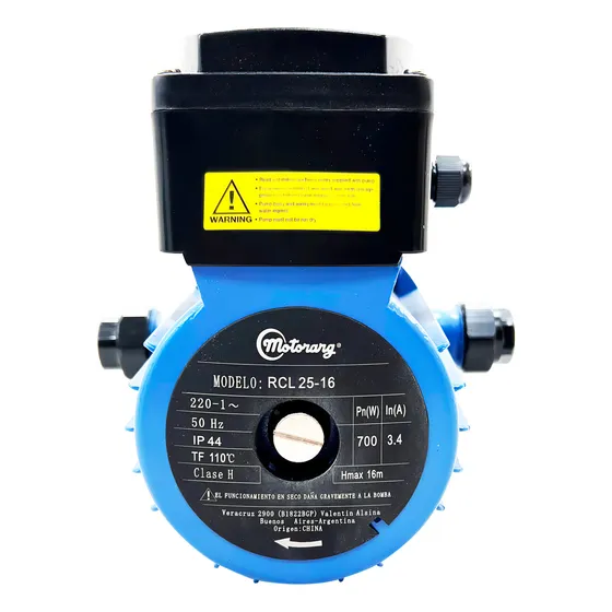 Bomba Centrifuga Recirculadora Motorarg Agua Caliente 700 Wa