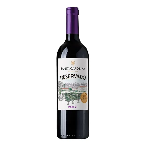Vinho Chileno Tinto Reservado Santa Carolina Merlot 750ml