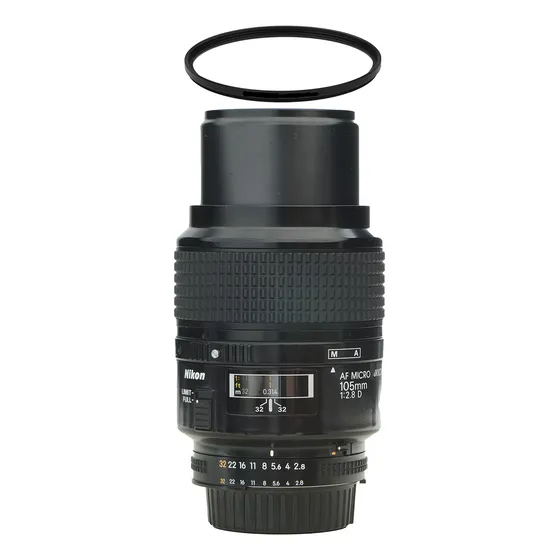 Objetiva Nikon 105mm 2.8d Autofocus + Filtro De Proteção Nikon Preto