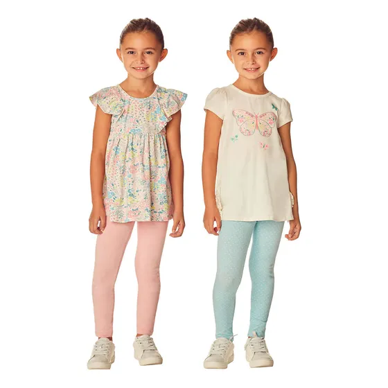 Conjunto Ropa Leggins Y Franela Niña