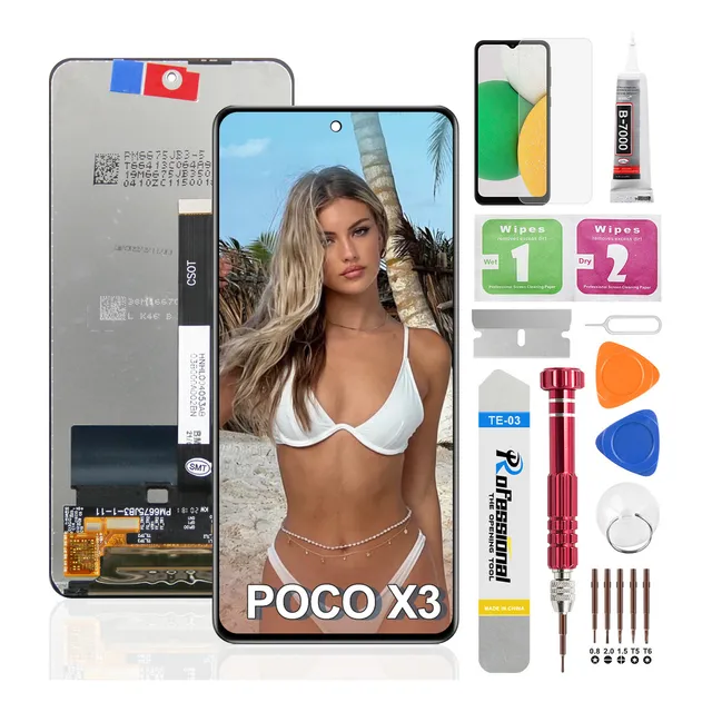 Okbichi Pantalla Para Xiaomi Poco X3 Nfc, Xiaomi X3pro, Xiaomi Mi 10t Lite/Xiaomi 10i 5g M2007j17c, M2007j17i, M2007j20cg, M2007j20ci, M2007j17g, M2102j20sg