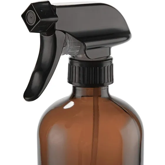 Pulverizador De Vidrio 450ml Ámbar Aplicador Con Gatillo Color Marrón