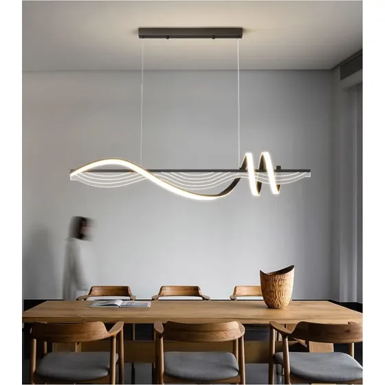 46w Llevo Lampara Moderna Simple Diseño Espiral Barra Larga