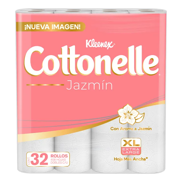 Papel Higiénico Kleenex Cottonelle Beauty Jazmin 32 Rollos