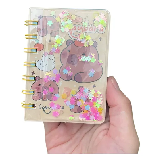 Bloquinho Capivara Com Água E Glitter
