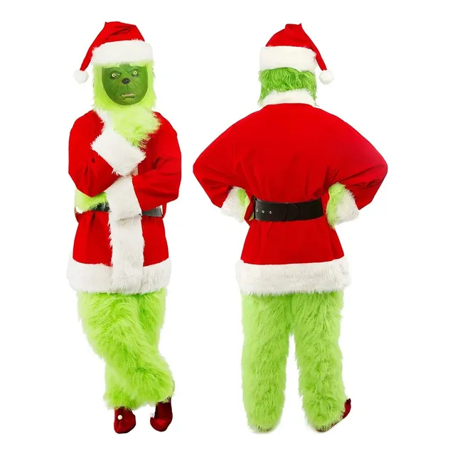 Traje Del Grinch Traje Verde Adulto