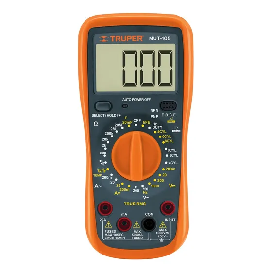 Multimetro Digital Profesional Truper Mut-105