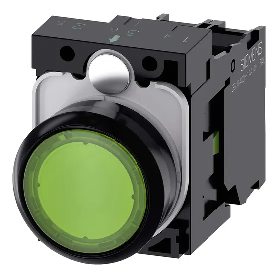 Pulsador Pack 3 Luminoso Int Verde 230v 1na+1nc Pb4-bw33m5