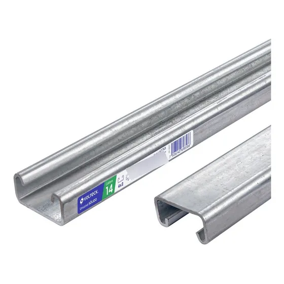 2 Perfiles Monocanal Volteck 1.5 M 4x2 Cm Acero Calibre 14
