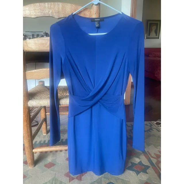 Vestido Azul Elegante De Dama