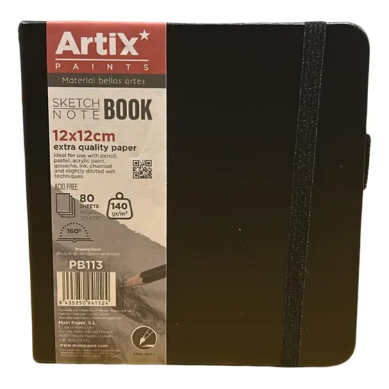 Libreta Sketchbook Lisa 80 Hojas 140 Gr Tapa Dura Main Paper Color Negro